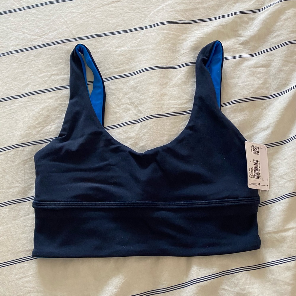 NWT Reversible Align bra navy and bright blue